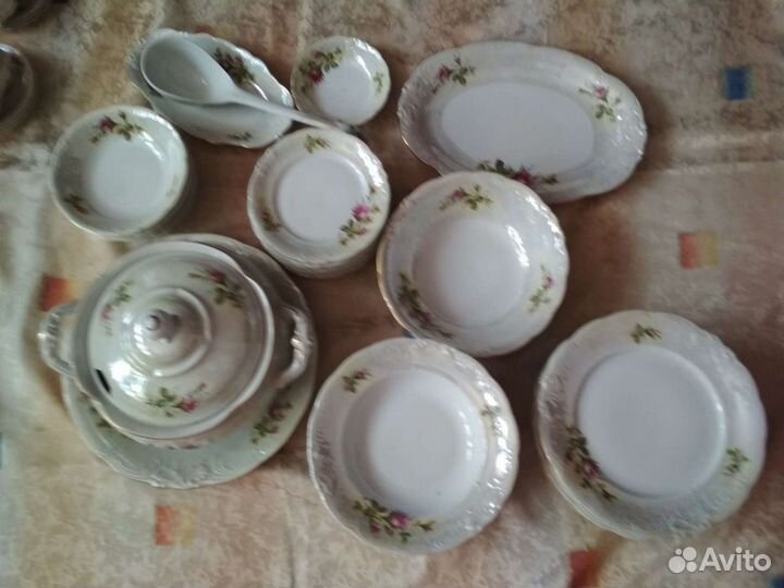 Столовый сервиз роза на 12 персон Польша