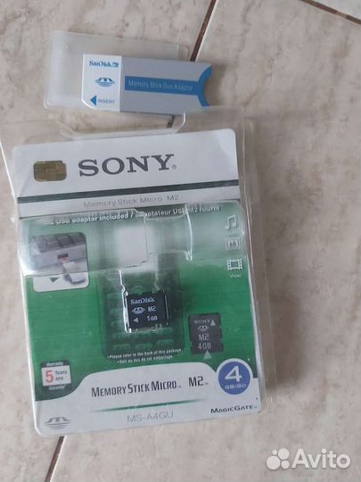 Карта памяти Sony m2 микро обьём 1гб