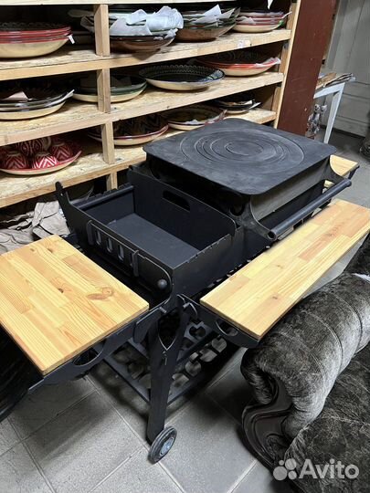 Мангал с крышкой барбекю