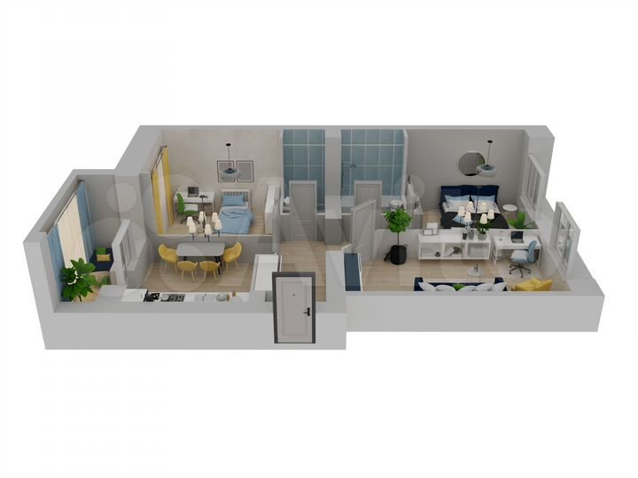 3-к. квартира, 72,3 м², 8/10 эт.