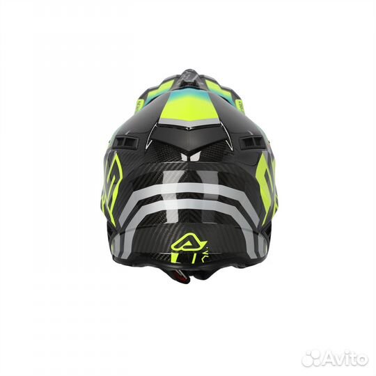 Шлем Acerbis Steel Carbon Light Blue/Fluo Yellow