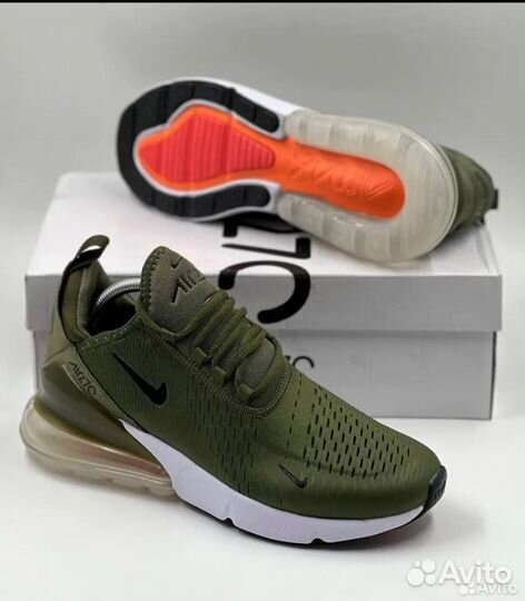 Nike air max 270 зелёные бел. подошва разм. 44