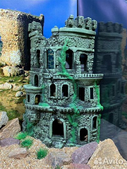 Deksi / Декорация для аквариума Крепость Грот