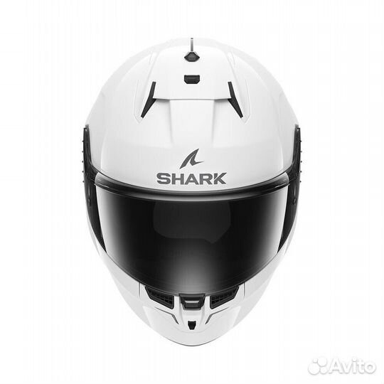 Shark D-Skwal 3 Blank White Azur WHU Full Face Мот