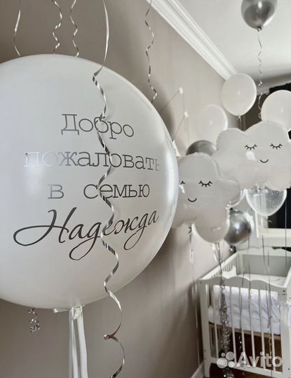 Гелиевые воздушные шары на выписку из роддома