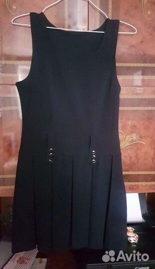 Сарафан школьный темно-синий,р-р 140-152