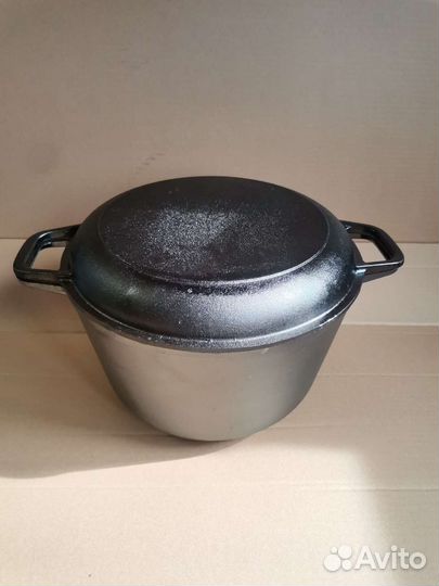 Кастрюля чугунная 6 литров. 4 л. 3л. Казан