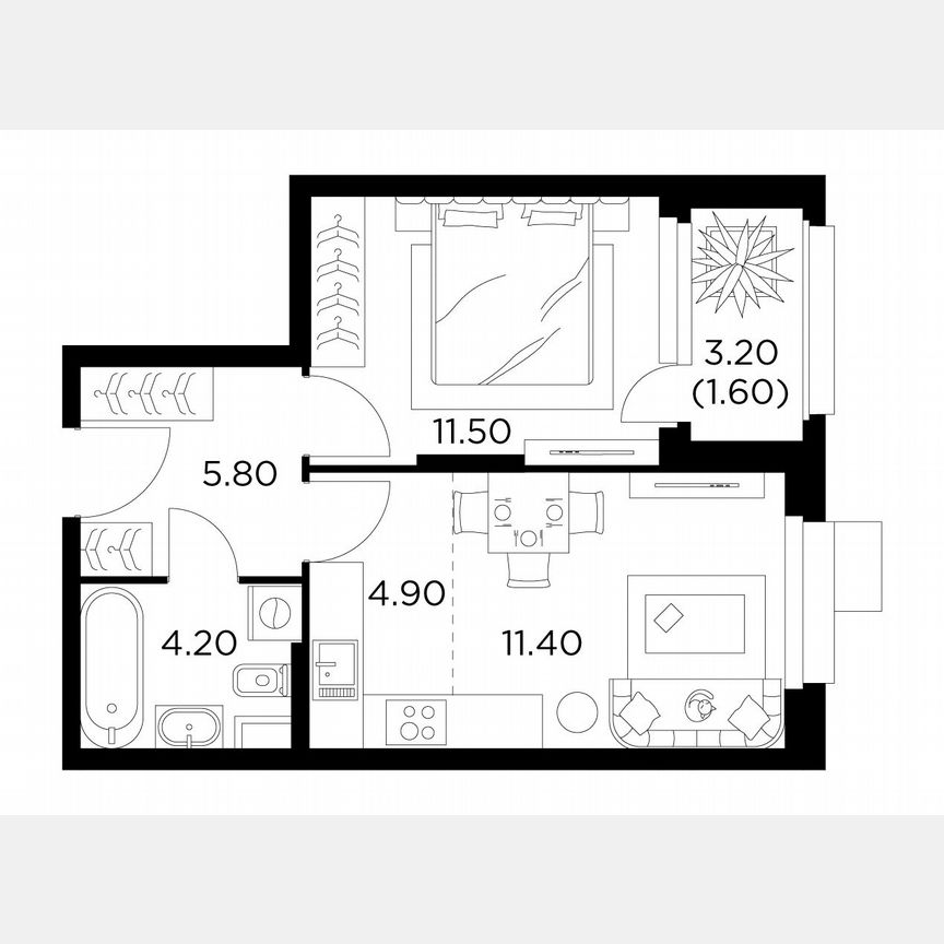 1-к. квартира, 37,8 м², 6/18 эт.