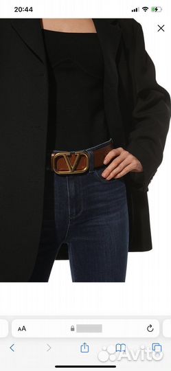 Ремень женский двусторон Valentino Vlogo Signature