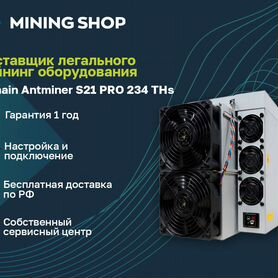 Асик майнер Bitmain Antminer S21 PRO 234Th