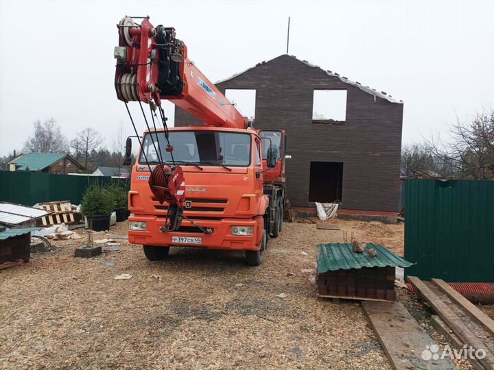 Аренда и услуги автокрана, 25 т, 21.7 м, с гуськом 7 м