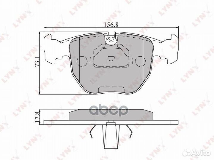 Колодки тормозные передние BD-1401 lynxauto