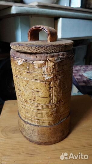 Туесок старинный из бересты