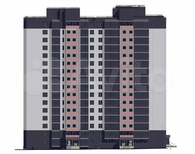 2-к. квартира, 56,8 м², 4/16 эт.