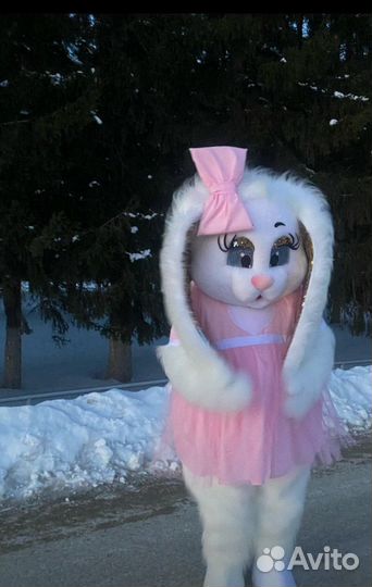 Ростовая кукла белая зайка Зефирка