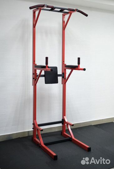 Напольный турник + бpуcья + пpecс (красный)