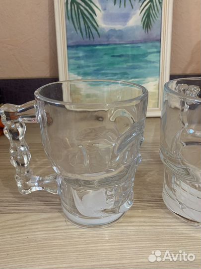 Кружка пивная череп 2 шт