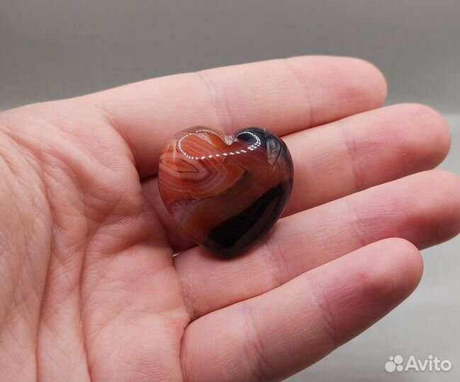 Агат в форме сердечка, Бразилия / Минералы
