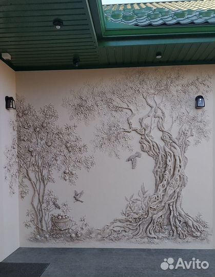 Барельеф, лепка, роспись стен, панно