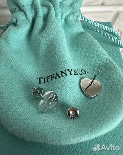 Серьги Tiffany Тиффани серебро