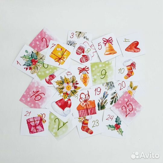 Наклейки для Адвент календаря