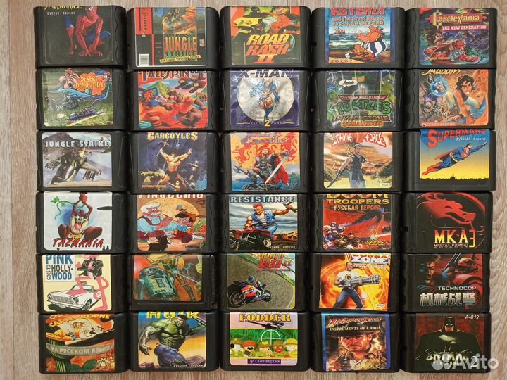 Картриджи Sega без боксов (83 шт.)