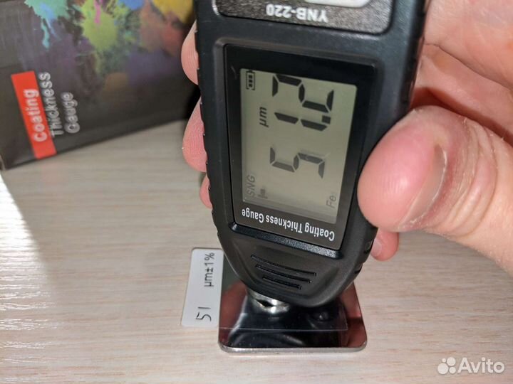 Новый толщиномер Yunombo YNB-220 (видит оцинковку)