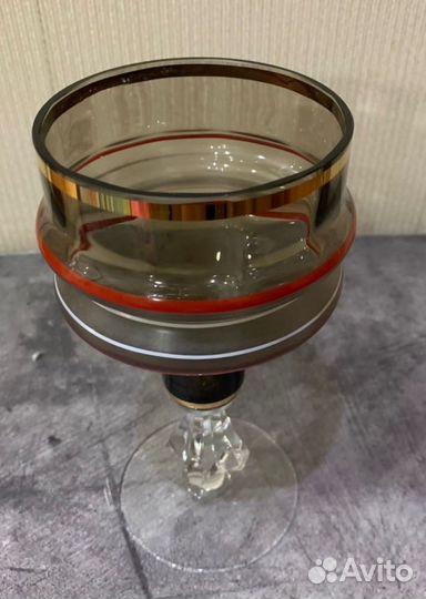 Вазы конфнтниця цветное стекло хрусталь СССР