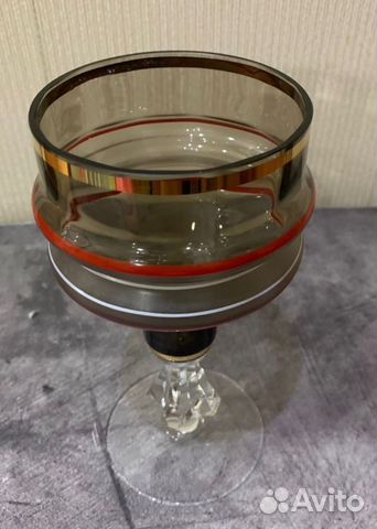 Вазы конфнтниця цветное стекло хрусталь СССР