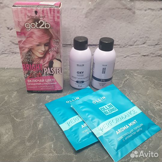 Краска для волос розовая, голубая и другое