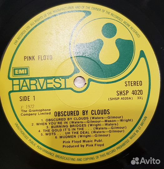 Pink Floyd – Obscured By Clouds - 1973 UK