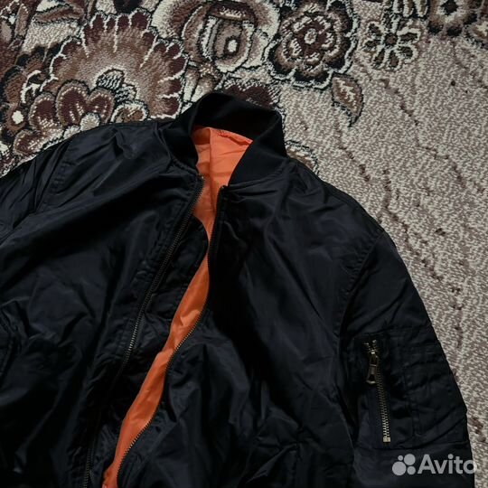 Бомбер Vintage MA-1 Black Bomber Jacket