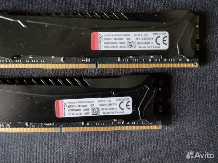 Оперативная память DDR4-2133 16GB Kingston