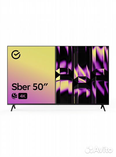 Телевизор Sber SDX-50U4123B, 50 диагональ, UHD 4K