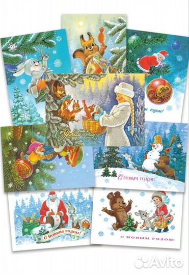 Открытки новые в стиле СССР (современные)