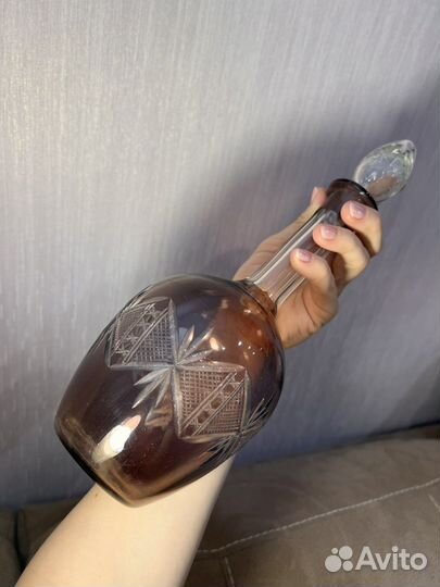 Штоф графин марганцевое стекло СССР