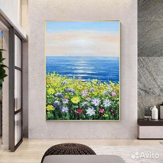 Текстурная картина маслом, ручная работа