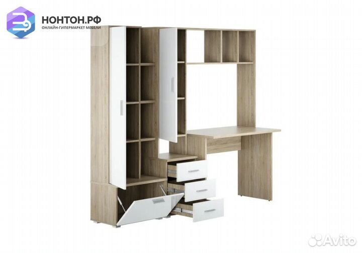 Уголок школьника Паскаль-5 дуб сонома светлый / бе