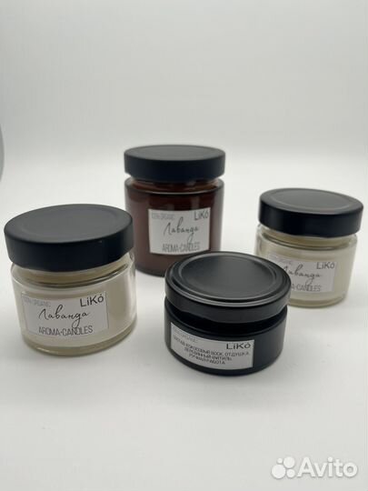 Ароматическая кокосовая свеча ручной работы