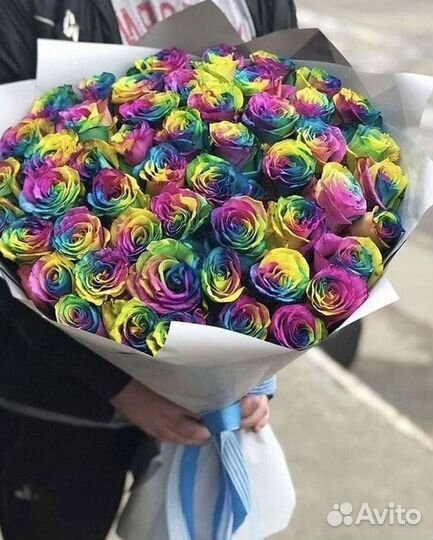 Радужные розы. Цветы Букеты с доставкой