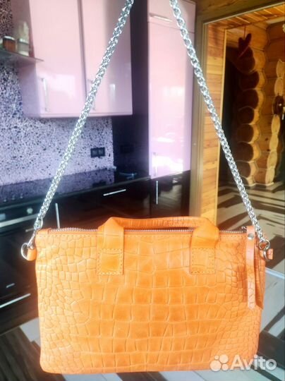 Сумка-клатч gianni chiarini натуральная кожа новая