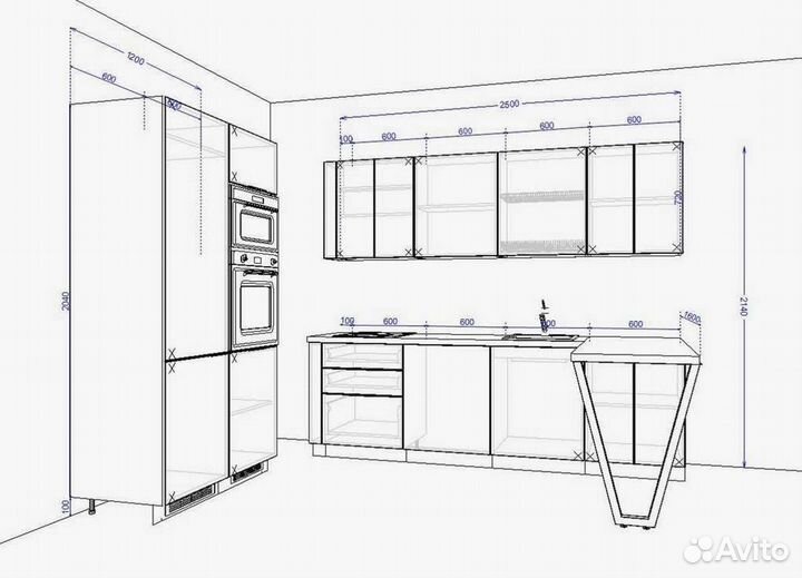Кухни по индивидуальному заказу