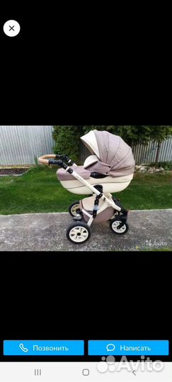 Коляска 2 в 1 эко кожа