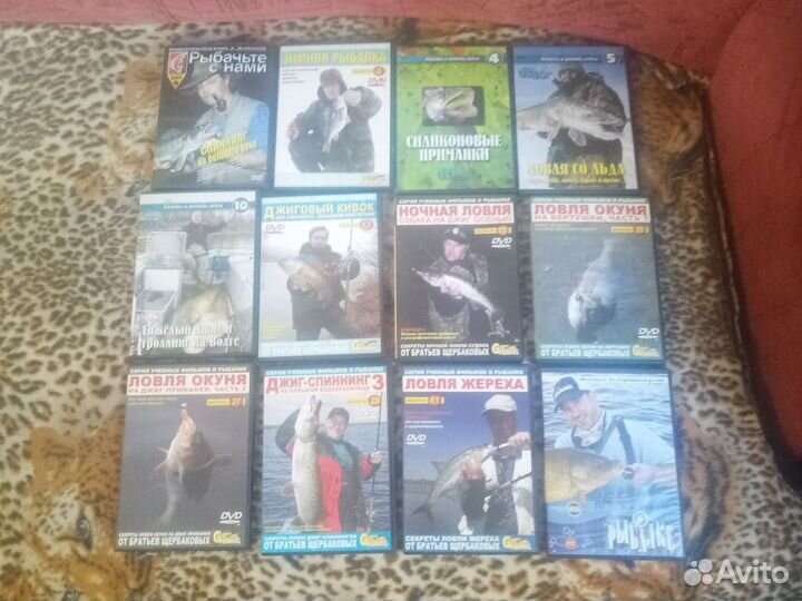 Серия учнбных фильмов О рыбалке 12шт