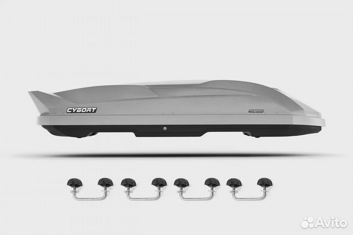 Автобокс на крышу. Cybort. Эксклюзив. Монтаж