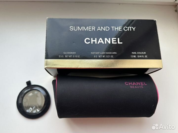 Chanel набор косметичка лак блеск для губ винтаж