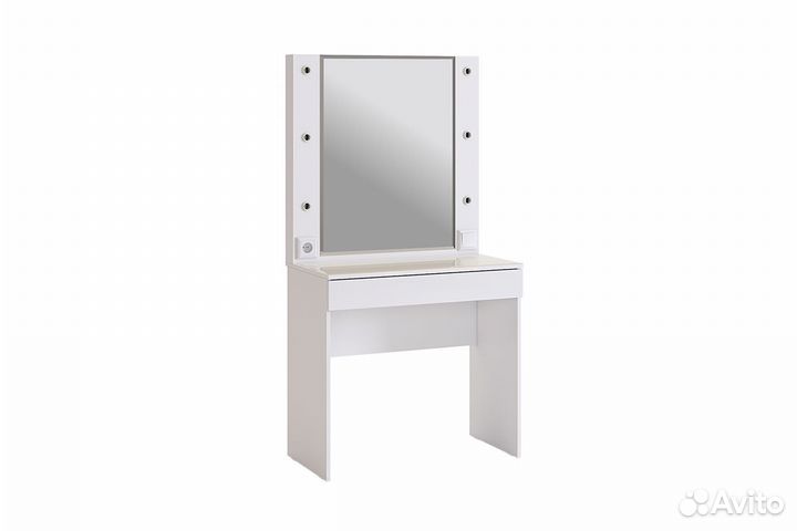 Гламур Трюмо белый/белый глянец