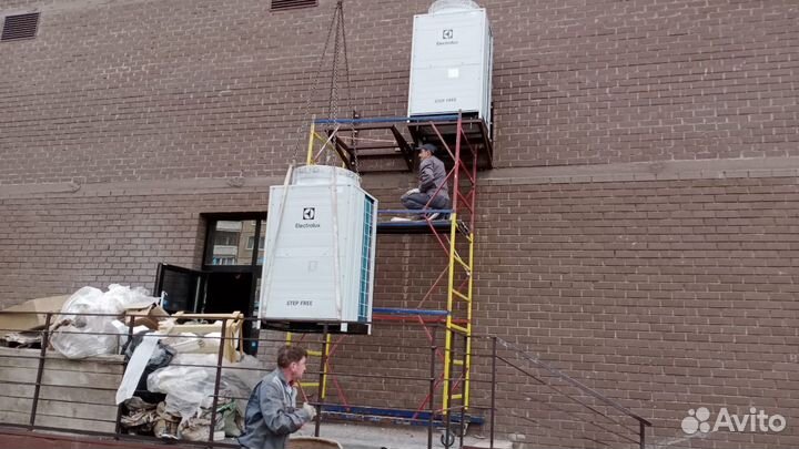 Вентиляция, кондиционирование, бригада монтажников