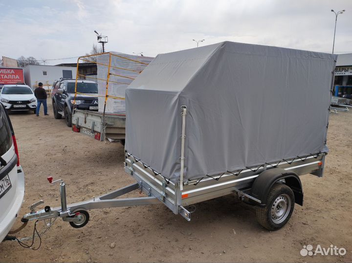 Прицеп одноосный с тентом аэро. Качество