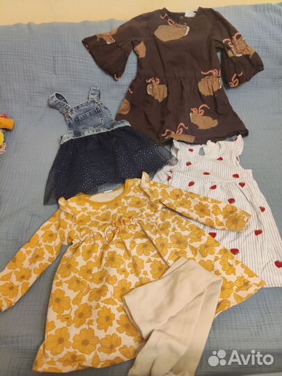 Платья для девочки 80 пакетом на 1г +